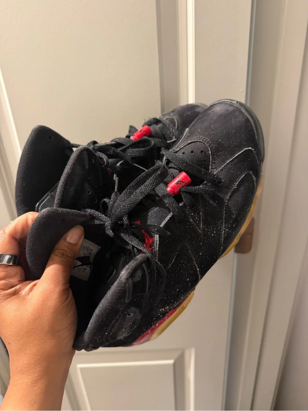 Jordan Kids' Multi-Color Sneakers — White, Black, Green, Olive & Yellow Accents